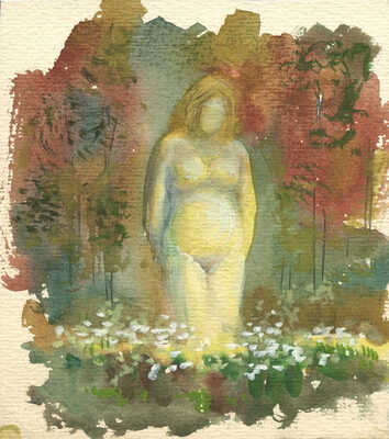 Бородин Владимир Викторович. Обнаженная в цветах